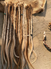 Load image into Gallery viewer, Jamylein Natural dreadlocks with long ends, Boho Style D.E or S.E dreads. Blond and brown mix color dreadlocks Media 3 of 5
