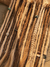 Load image into Gallery viewer, Jamylein Natural dreadlocks with long ends, Boho Style D.E or S.E dreads. Blond and brown mix color dreadlocks Media 4 of 5

