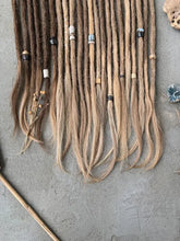 Load image into Gallery viewer, Natural Dreadlocks with the effect of burnt strands Media 3 of 5
