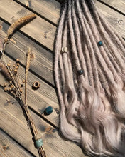 Load image into Gallery viewer, Natural dreads ombre black and lavender Media 2 of 4
